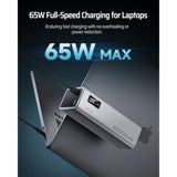 15 Se Power Bank 20000Mah 65W Laptop Charger, 3-Port Usb C Portable Charger, Pd 3.0 Fast Charging External Battery Pack For Iphone 16/15/14 Series, Samsung, Macbook, Dell, Steam Deck, And More