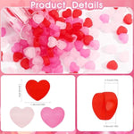 300Pcs Valentine'S Day Love Heart Beads For Jewelry Making - Red, Rose Pink - Bracelet, Necklace Accessories, Craft Party Supplies, Wedding Decor