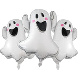 3 Pack 29 Inch Ghost Foil Balloons Spooky Halloween Party Decorations