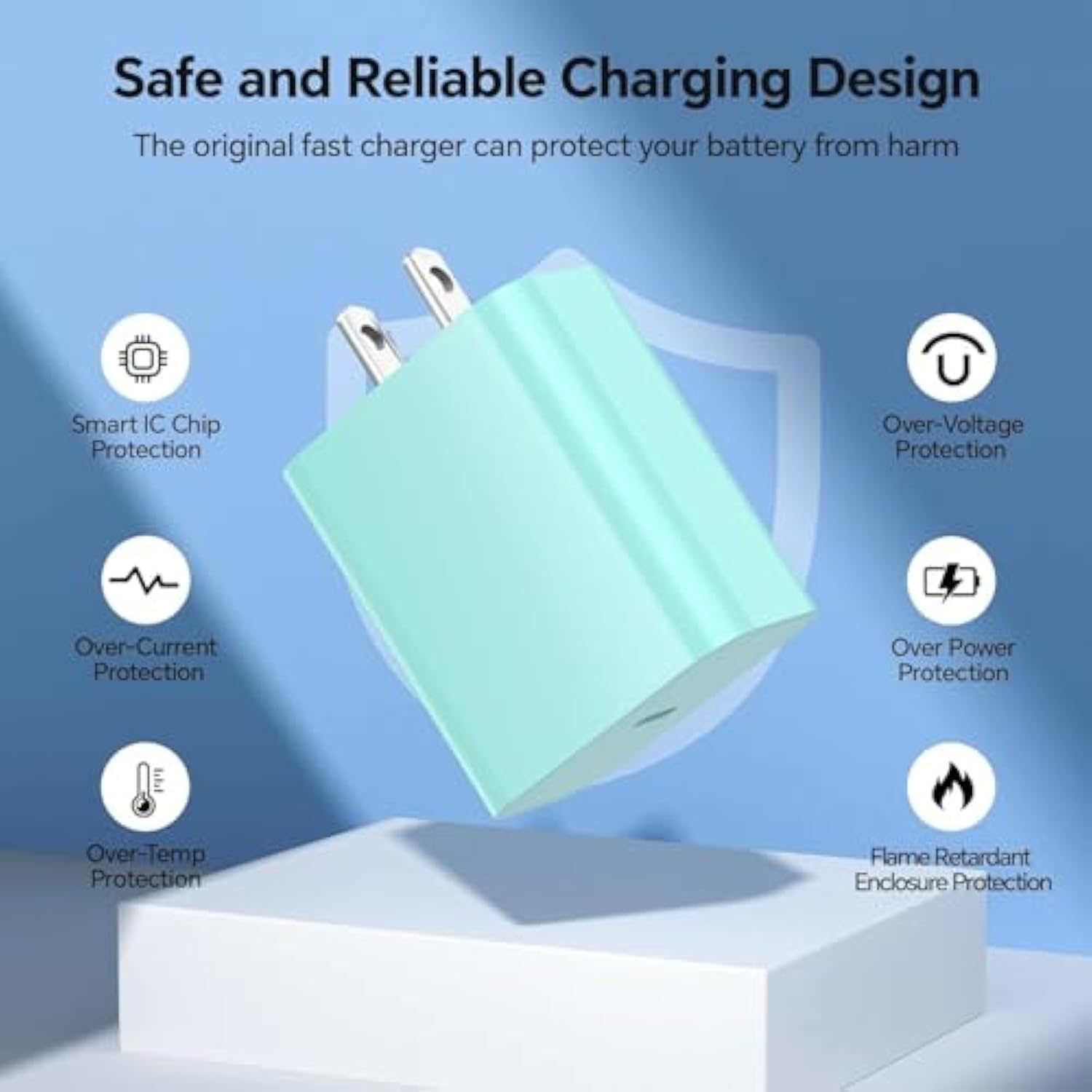 Compatible With Iphone,3Pack 10Ft Usb C To Ightning Cable Quick Phone Charger Cord For Phone 14/13/12/12 Pro Max/11/Xs Max/Xr/X,Airpods Pro And More,Blue