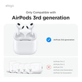 elago Armor Case Compatible with AirPods 3 Case Cover - Karabiner Included, Supports Wireless Charging, Shock Resistant, Easily Cleaned, Full Protection (Stone)