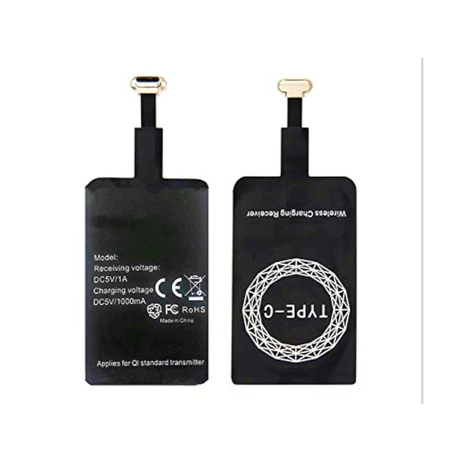 Wireless Charging Receiver Adapter With Qi Wireless Charging Receiver And Adapter Compatible With Google Pixel, Samsung, Lg, And Other Usb-C Android Phones Usb Type-C