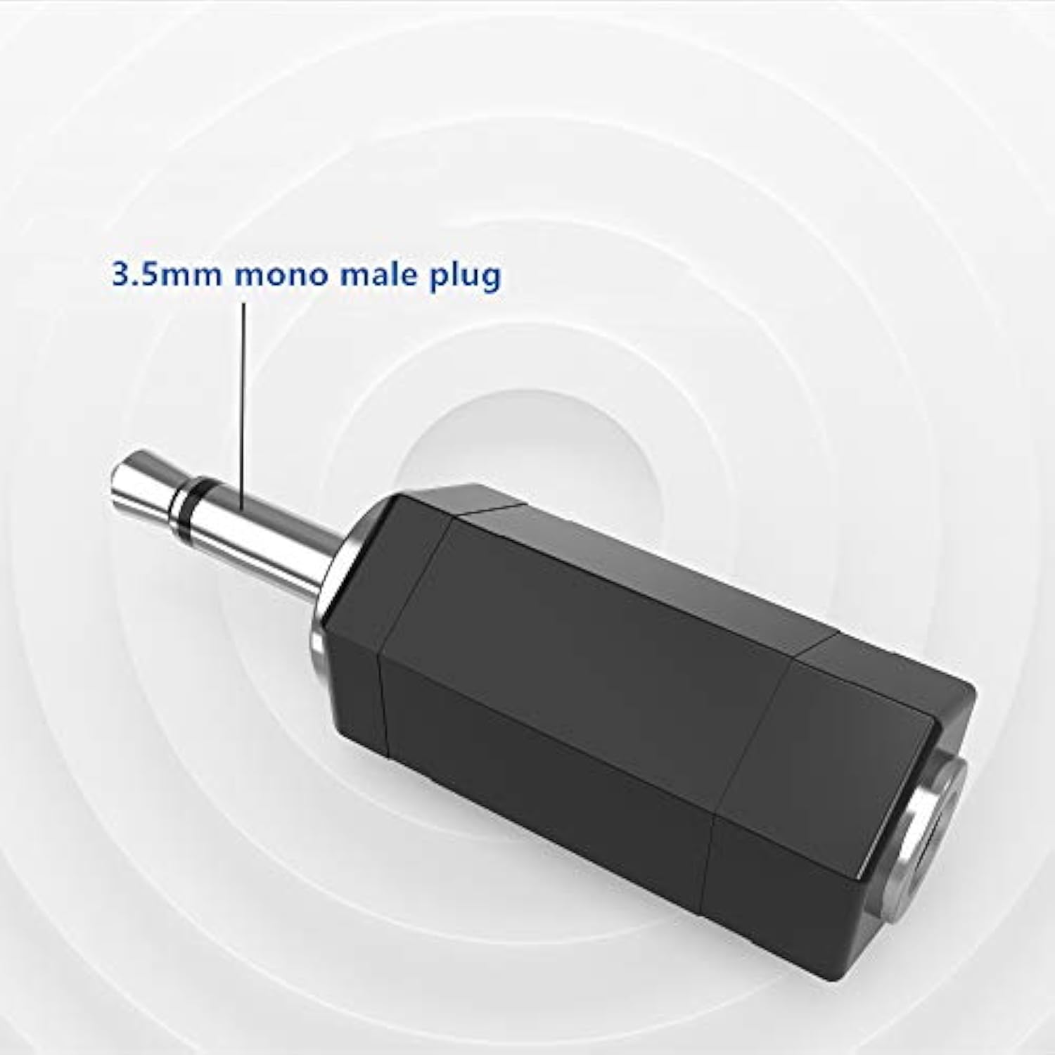 2 Pack 3.5Mm Mono To Stereo Adapter - 1/8" Mono Male Plug To Trs Stereo Female Jack For Radio, Headphone
