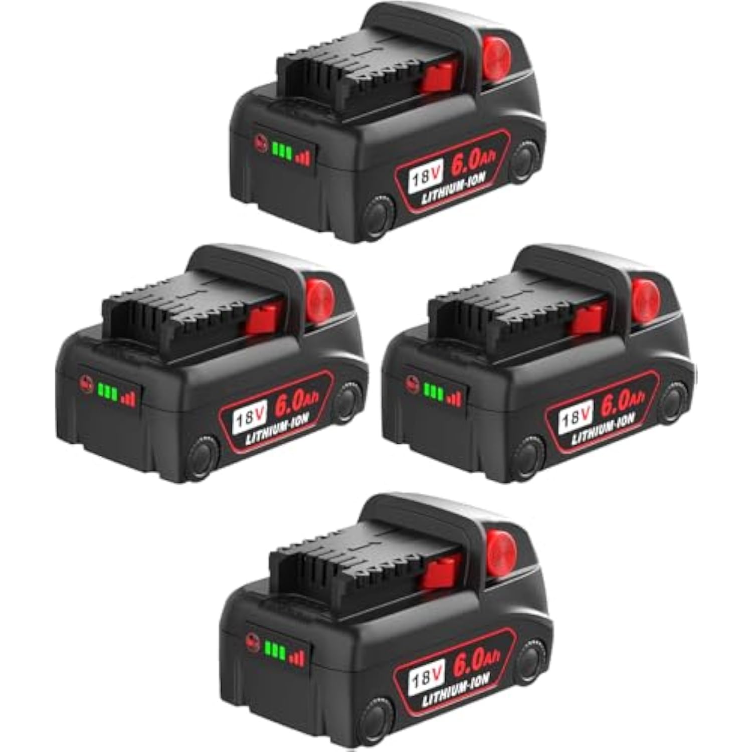 18V Battery 4Pack Replacement For Milwaukee M18 Battery 6.0Ah,High-Capacity Batteries Compaitble With Milwaukee Tools And Charger,2024 Version/New Patented