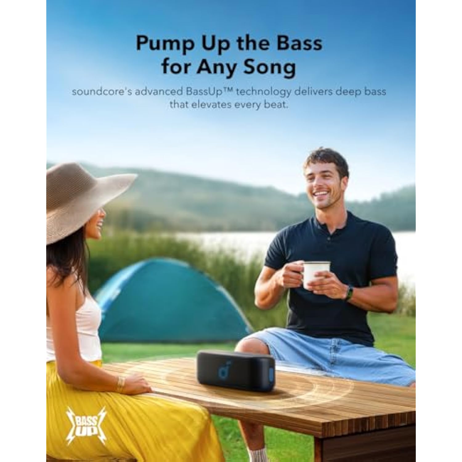 Select 2S Bluetooth Speaker By Anker, Portable With 20W Stereo Sound, Bassup, 16H Playtime, Wireless Stereo Pairing, Ipx7 Waterproof, Speaker For Home, Shower, Hiking, Outdoor Adventures