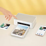 Instant Photo Printer 1S Set - Desktop Photo Printer, High-Resolution Image Quality, 6-Inch/3-Inch Photographic Paper And Ribbon Set, Instant Printing From Smartphone Or Computer