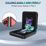 For Samsung Galaxy Z Flip 4 Case With Slide Camera Cover, 360°Rotation Ring Kickstand [Military Grade] Case For Samsung Galaxy Z Flip 4,Red