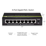 8-Port Poe Switch, Tpe-S44, Ethernet Splitter, 30W Power Budget, 1.6 Gbps Switching Capacity, 10/100Mbps, Ndaa & Taa Compliant, Manufacturer Protection
