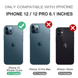 For Iphone 12 Case & For Iphone 12 Pro Case, [Built In Screen Protector And Kickstand] Heavy Duty Military Grade Protection Shockproof Protective Cover For Iphone 12, 6.1 Inch Black