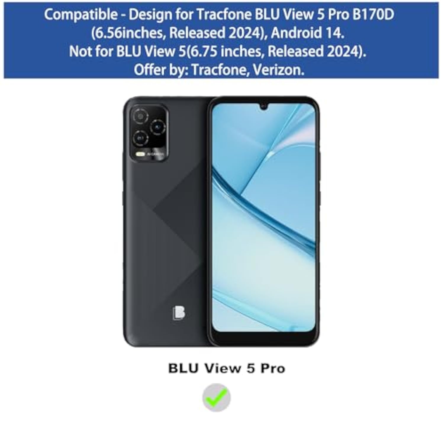 For Blu View 5 Pro B170D Phone Case, With Screen Protector, Dual Layer Shockproof Protective, Silicone Bumper Non Slip Back, Heavy Duty Rugged Cell Phone Cover For Blu View 5 Pro-Rose Gold