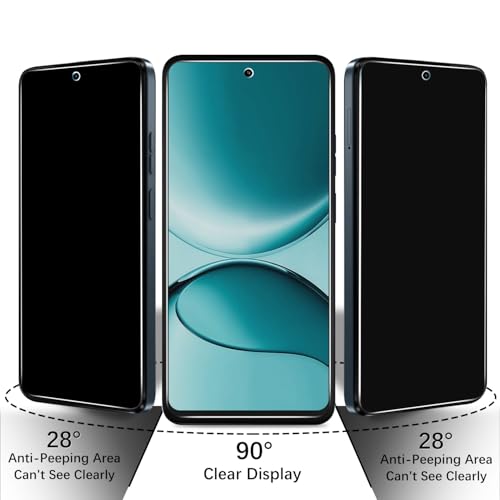 3 Pack Privacy Screen Protector for Motorola Moto G 2026/ G Play 2026, Anti Spy Private Tempered Glass Film, 9H Hardness, Case Friendly