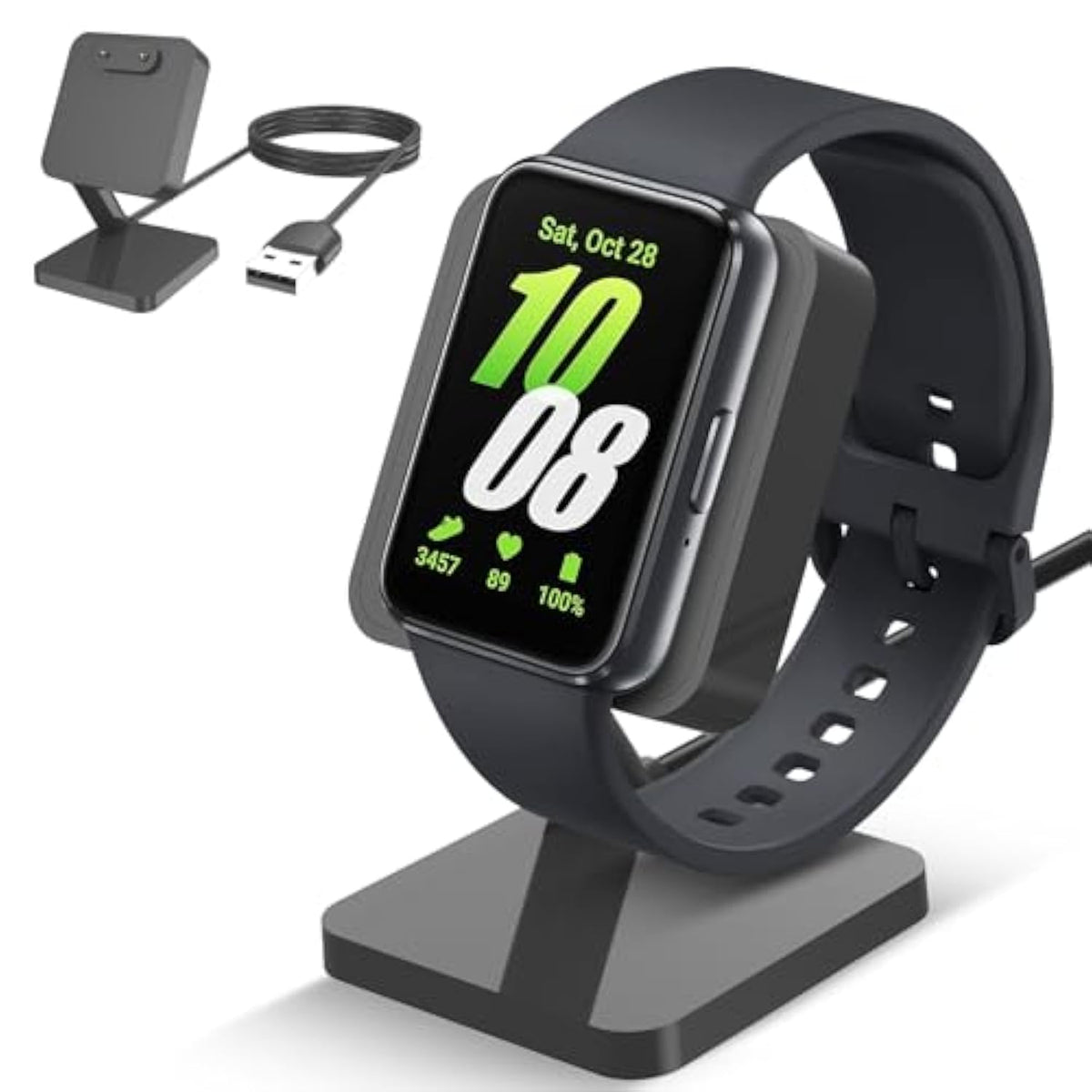 Charger Dock For Samsung Galaxy Fit 3, Magnetic Charging Stand Base With 3.3 Feet Charger Cable, Portable Charge Station Only Compatible With Galaxy Fit 3 Smartwatch