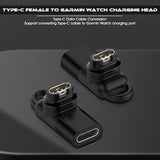 (2 Pack Type C Adapter For Garmin Watch Charger Connector, Usb C Charging Converter Accessories For Garmin Venu 3/2/1 Fenix 8/7/6/5 Instinct 2/ Vivoactive 4/Forerunner 965/955/255 Series