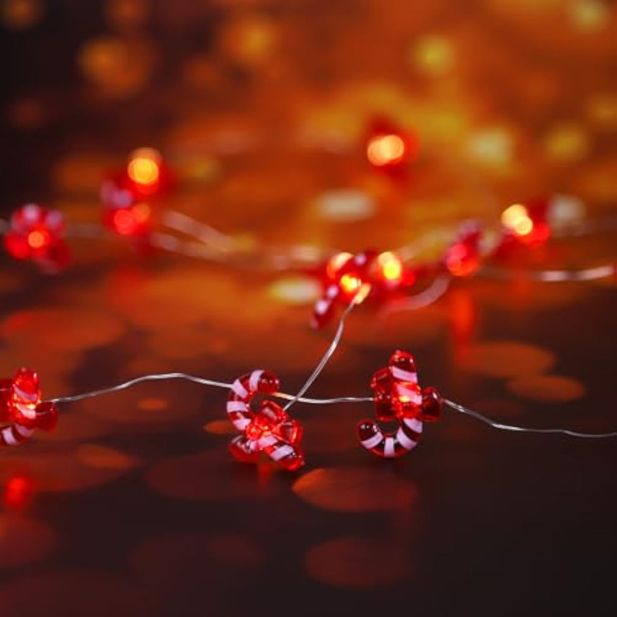 Candy Cane Led String Lights Warm Fairy Lights 6.56Ft 20Led Christmas Lights Decoration For Indoor Outdoor Winter Party