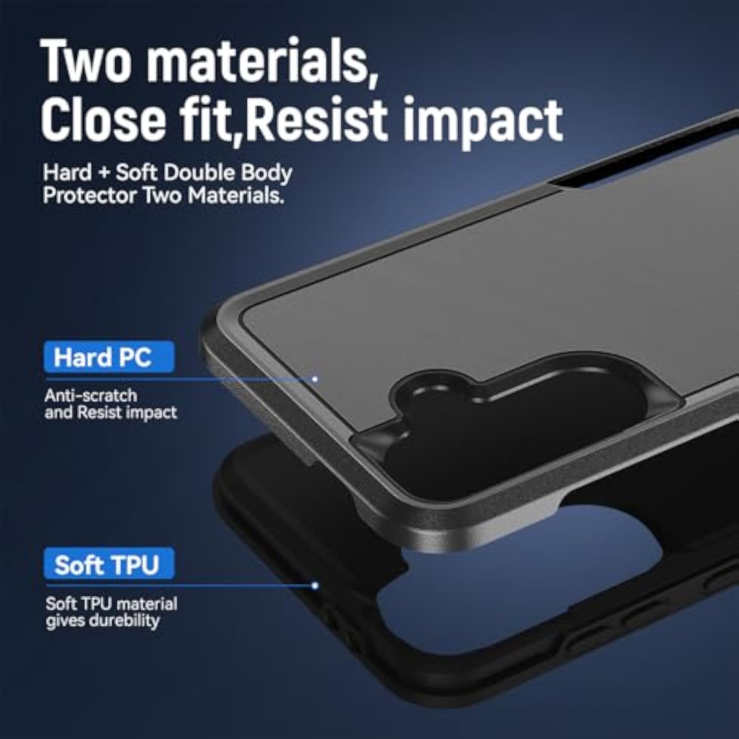 Galaxy A36 5G Case With Hd Screen Protector, Military Grade Drop Tested, Heavy-Duty Tough Rugged Shockproof Protective Case, Black