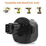 3.7Ah 9.6V Dw9062 Battery Replacement - Compatible With Dewalt 9.6V Tools - Dw9061 Dw9062 De9036 De9062 Dw9614