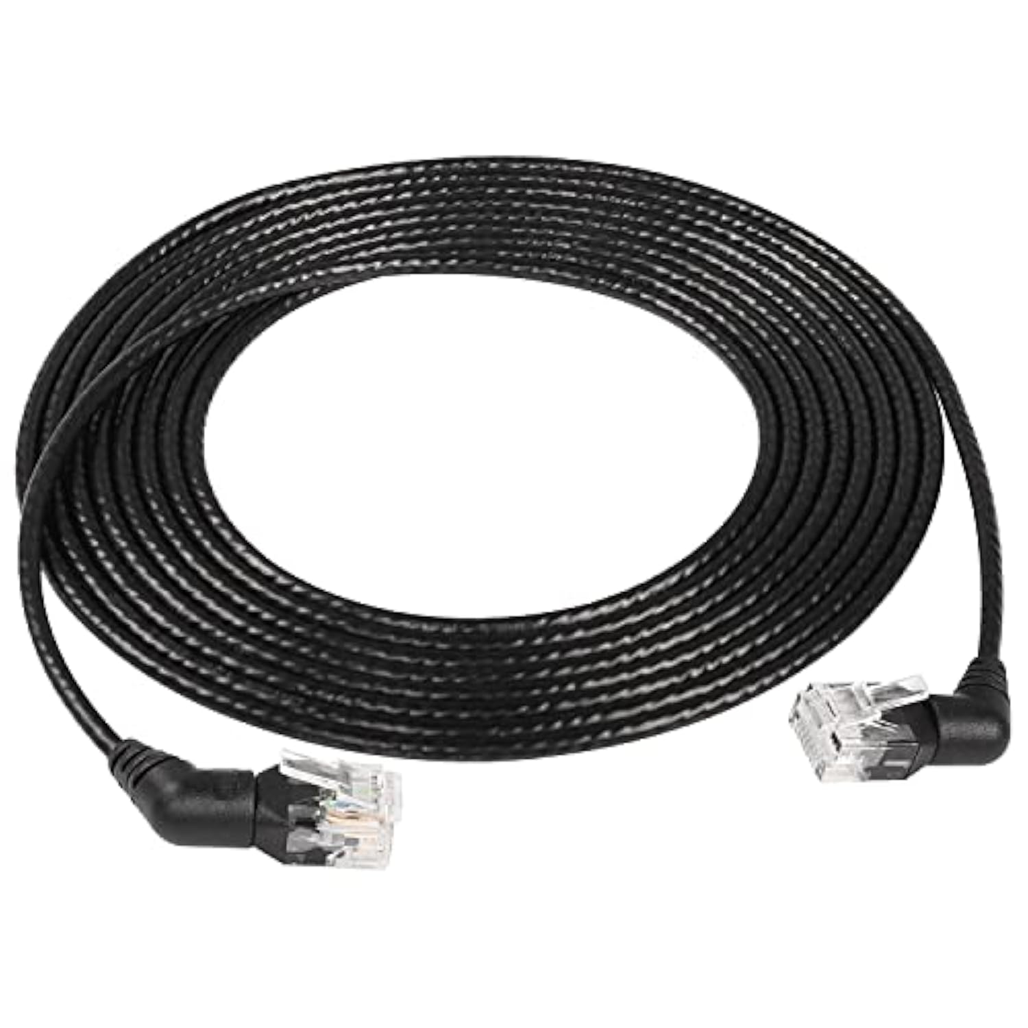 360° Rotation Cat6A Ethernet Cable,Right Angle High Speed 10Gbps 500Mhz Networ