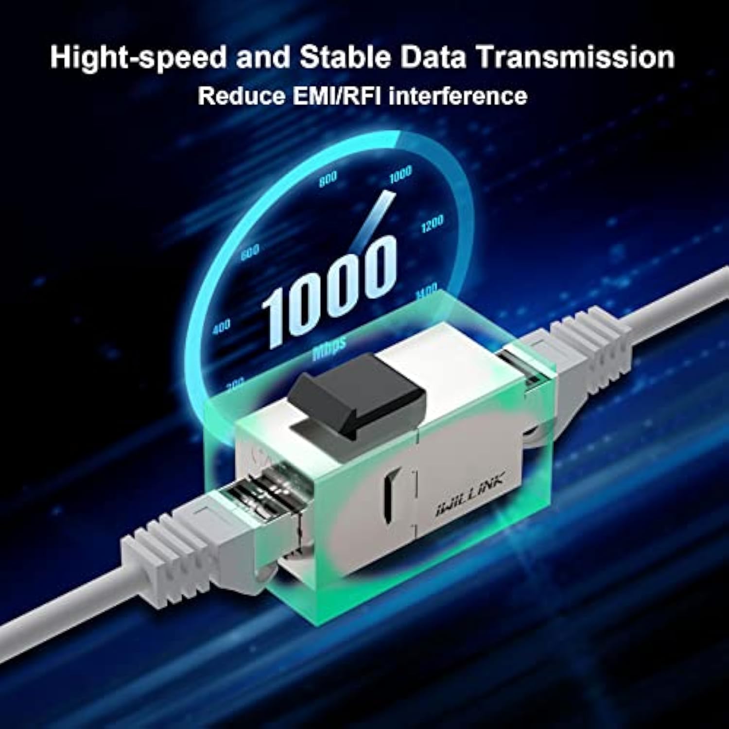 Cat6 Coupler Rj45 Cat6 Shielded Coupler 10-Pack, Ethernet Coupler, Female To F
