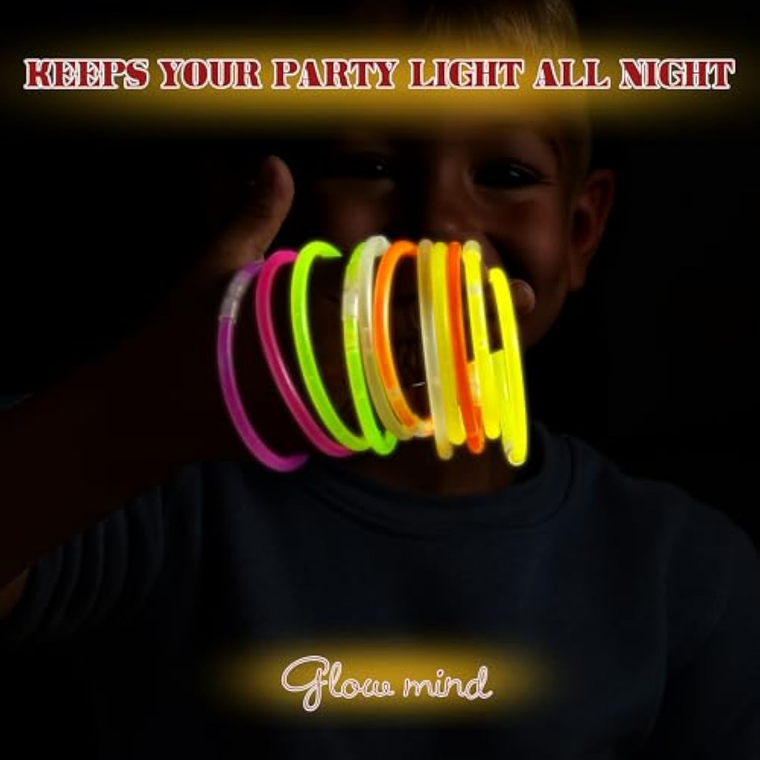 500 Pc 8 Inch Glow Sticks Bulk Party Favors Bracelets Necklaces