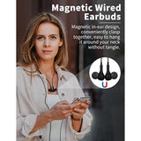 Wired Earbuds With Microphone, 3.5Mm Jack Earphone Magnetic In-Ear Headphone S