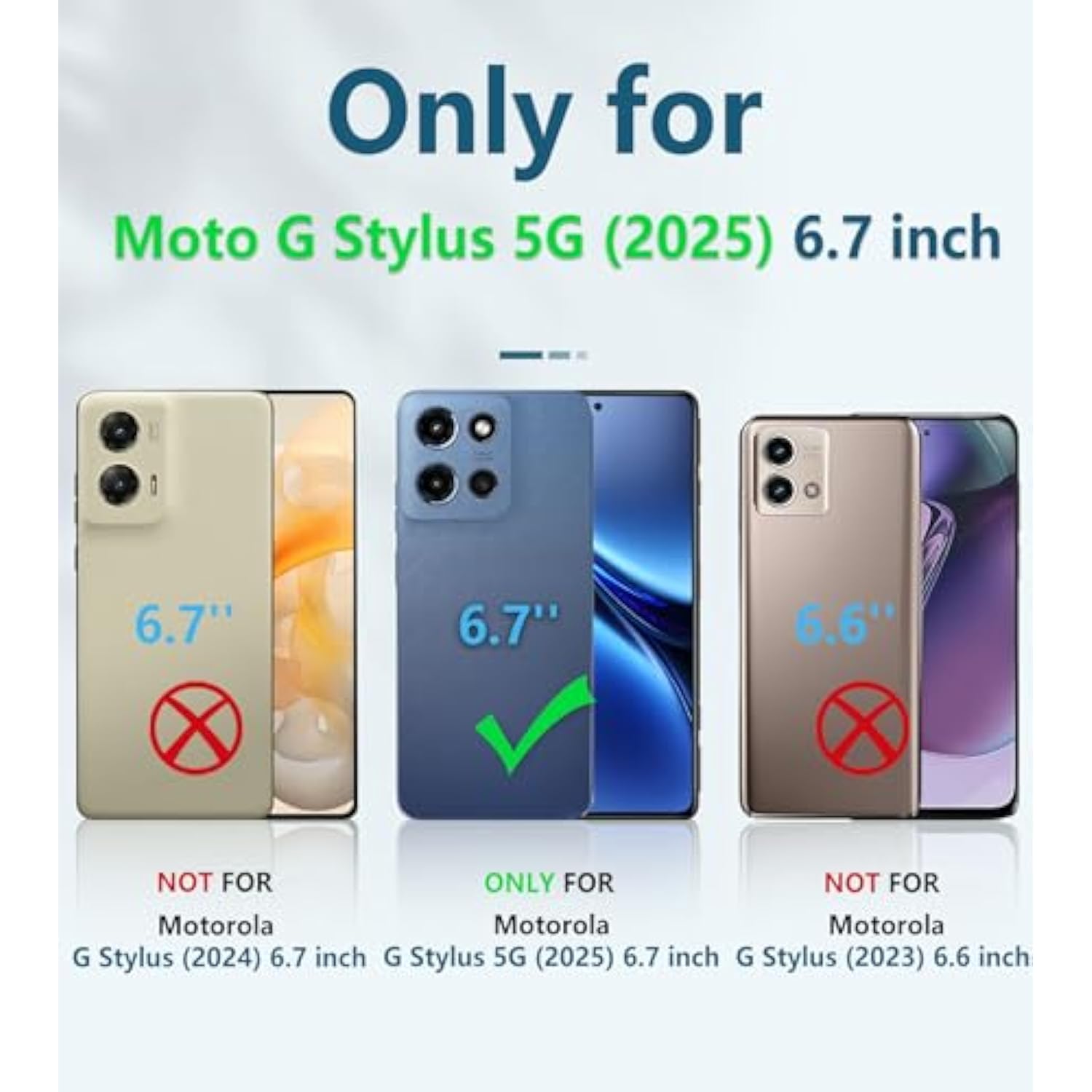 For Motorola Moto-G Stylus-5G-2025 Case: Military Grade Dropproof Cell Phone Cover With Kickstand & Slide | Heavy Duty Rugged Phonecase Bumper Textured Protector(Blue)