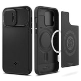 Spigen Optik Armor MagFit Designed for iPhone 14 Pro Max Case (2022) [Military-Grade Protection] Compatible with MagSafe - Black