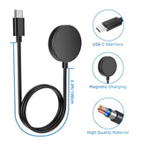 2 Pack Usb Type C Galaxy Watch Charger Cable Compatible With Samsung Galaxy Watch 7/6 Classic/6/5 Pro/5/4/4 Classic/3/Active 2/Active, Portable Wireless Charging Dock 3.3Ft…