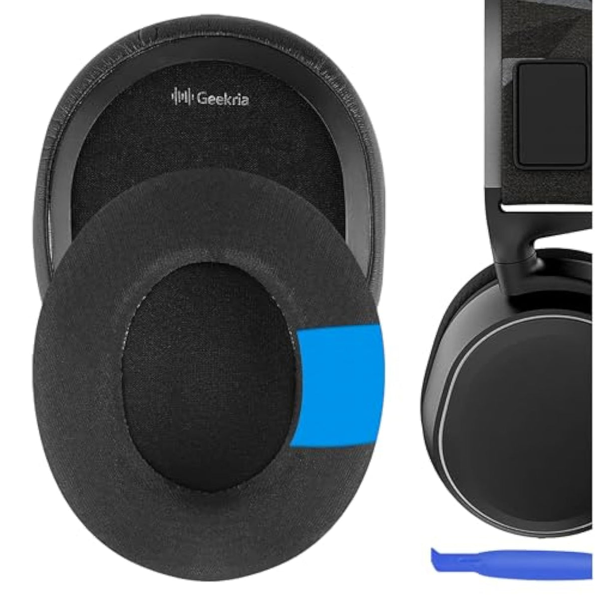 Geekria Comfort Cooling Gel Replacement Ear Pads Compatible with SteelSeries Arctis 1/3/ 5/7/ 7P/ 7P+/ 7X/ 7X+/ 9/ 9X, Arctis Pro/Prime Headphones, Ear Cushions (Black)