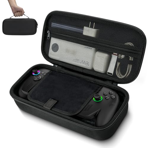 Large Capacity Carrying Case For Rog Xbox Ally X&Rog Xbox Ally 7" 2025 Handheld, Hard Eva Travel Bag Gaming Pc Console, Storage Pouch With Battery Bank Cable Pocket & Accessories Compartment