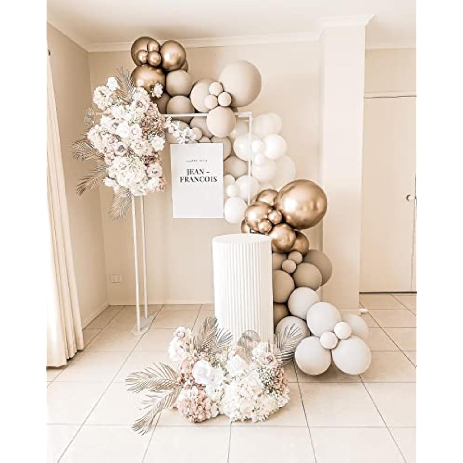 104Pcs Nude Neutral Balloon Garland Arch Kit Boho Balloons Garland Dou