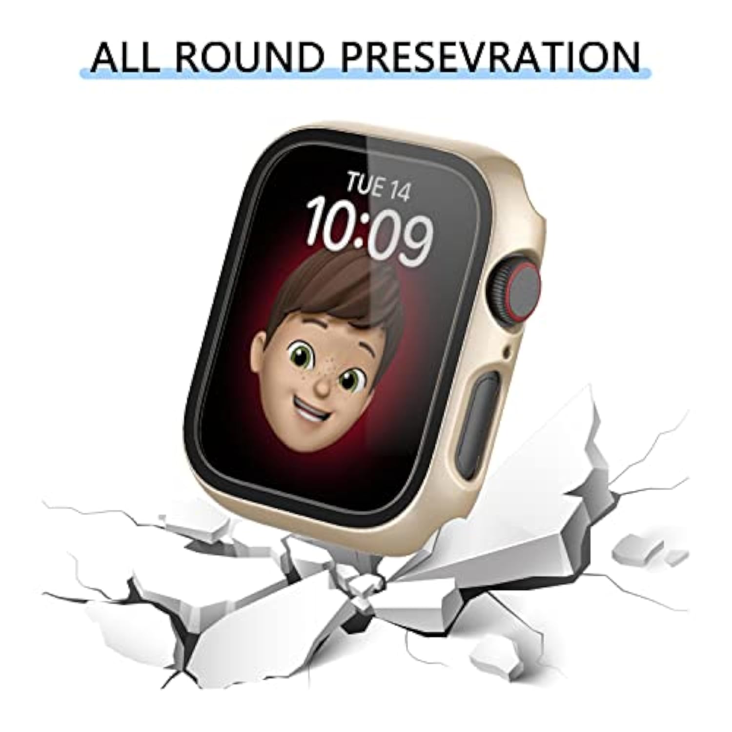 6 Pack Apple Watch 44mm Hard PC Case with Tempered Glass Scratch-Resistant
