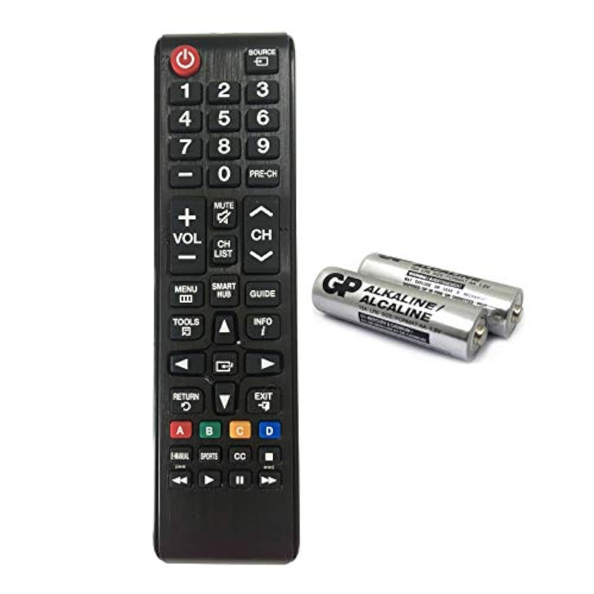 Universal Samsung TV Remote Control with 2 Alkaline Batteries