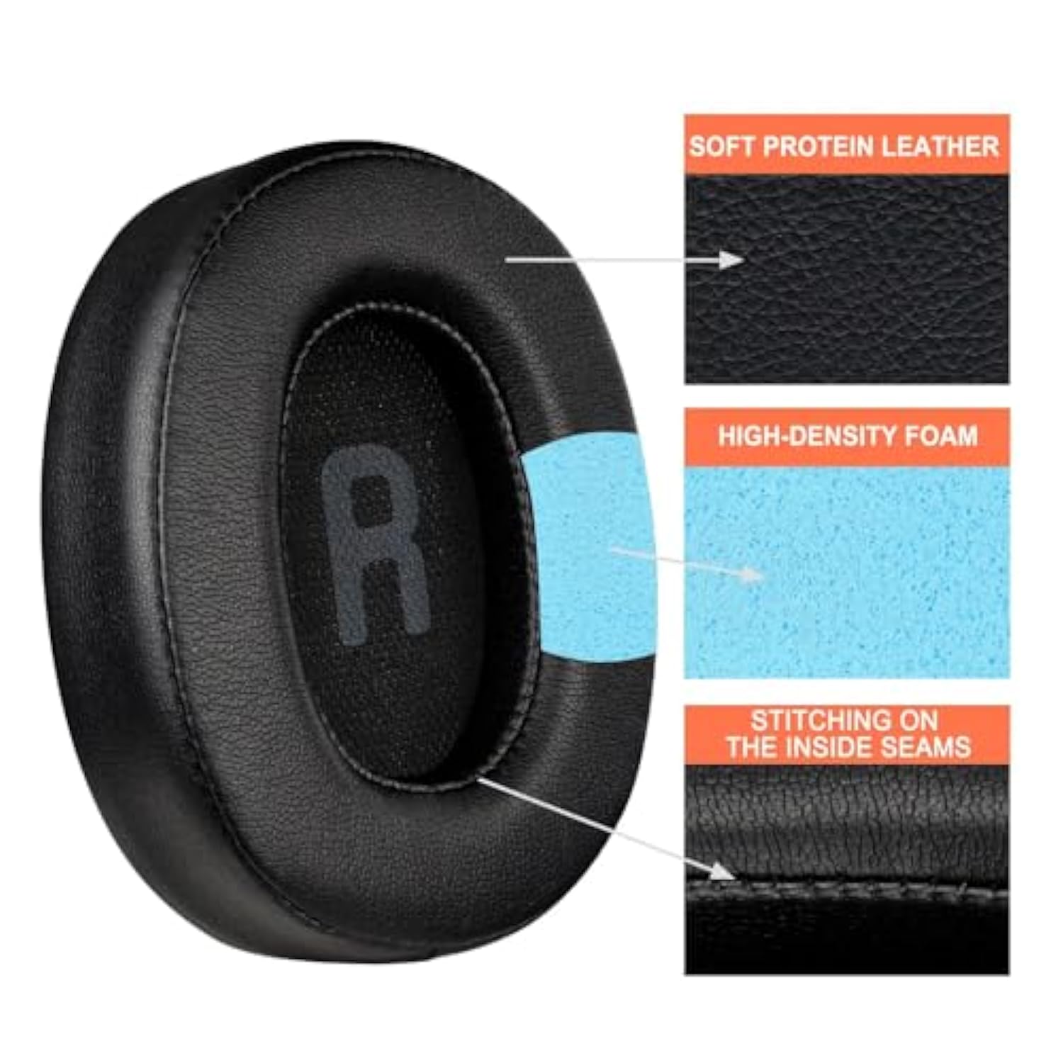 710BT Earpads for JBL Tune 720BT 700BT T750BTNC T760NC Headphone Replacement Ear Cushion Pads with Protein Leather & Memory Foam for Tune T710 T720 Ear Cover Earmuff
