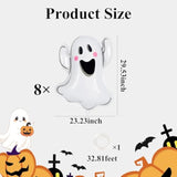 8pcs White Ghost Balloons for Halloween Party Decorations