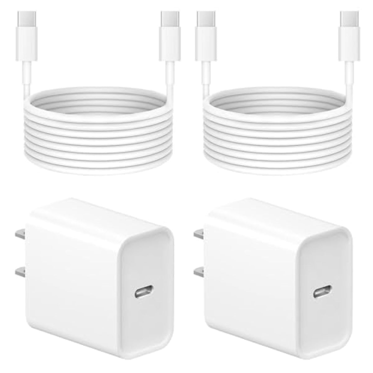 Iphone 16 15 Charger Fast Charging - 2 Pack 20W Usb C Wall Charger Block With 6Ft Type C Cable Compatible With Iphone 16/16 Pro/16 Pro Max/16E, Iphone 15, Ipad Pro, Air 5/4, 10Th?White?