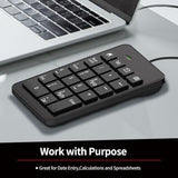 Wired Usb C Number Pad - 23 Keys Type C Numeric Keypad Upgraded Version Of 10 Key Usb Keyboard Financial Accounting Numpad Compatible For Laptop, Pc, Macbook, Notebook, Desktop,Surface Pro