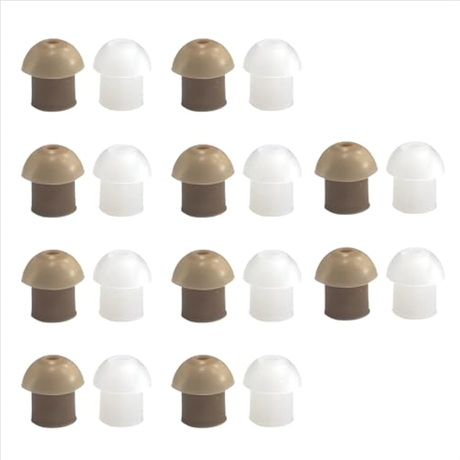 Replacement Mushroom Earbud Clear Ear Tips Compatible With Motorola Kenwood Baofeng Icom Yaesu Hyt Surveillance Kits Acoustic Tubes Earpiece (Pack Of 20)