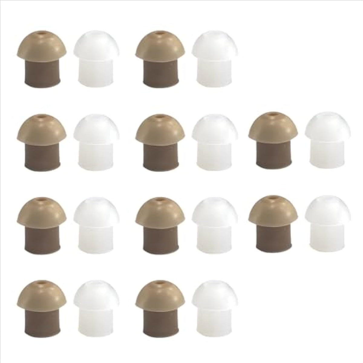 Replacement Mushroom Earbud Clear Ear Tips Compatible With Motorola Kenwood Baofeng Icom Yaesu Hyt Surveillance Kits Acoustic Tubes Earpiece (Pack Of 20)