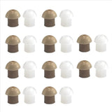 Replacement Mushroom Earbud Clear Ear Tips Compatible With Motorola Kenwood Baofeng Icom Yaesu Hyt Surveillance Kits Acoustic Tubes Earpiece (Pack Of 20)