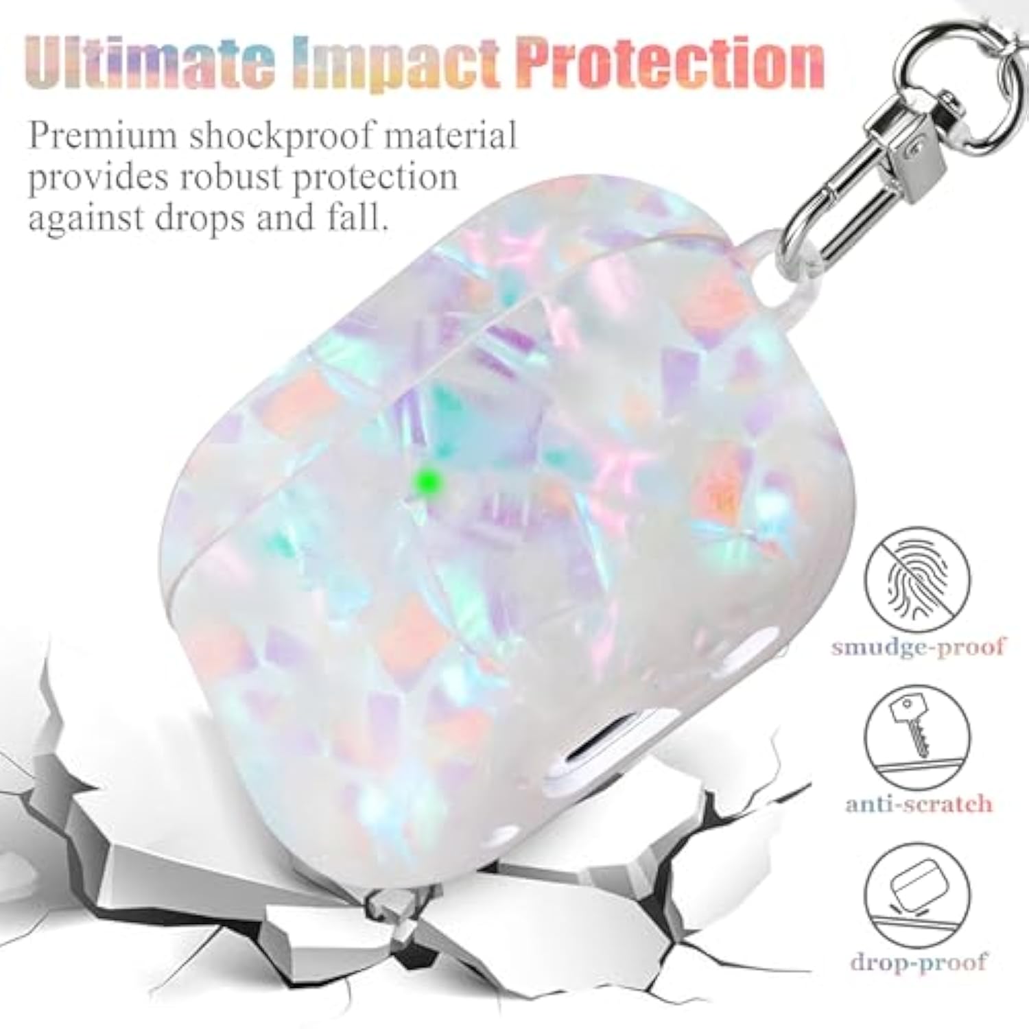 Cute Case For Airpod Pro 2 With Pearl Lanyard Girly Cover Compatible With Airpods Pro 2Nd Generation (2022) Shell For Women