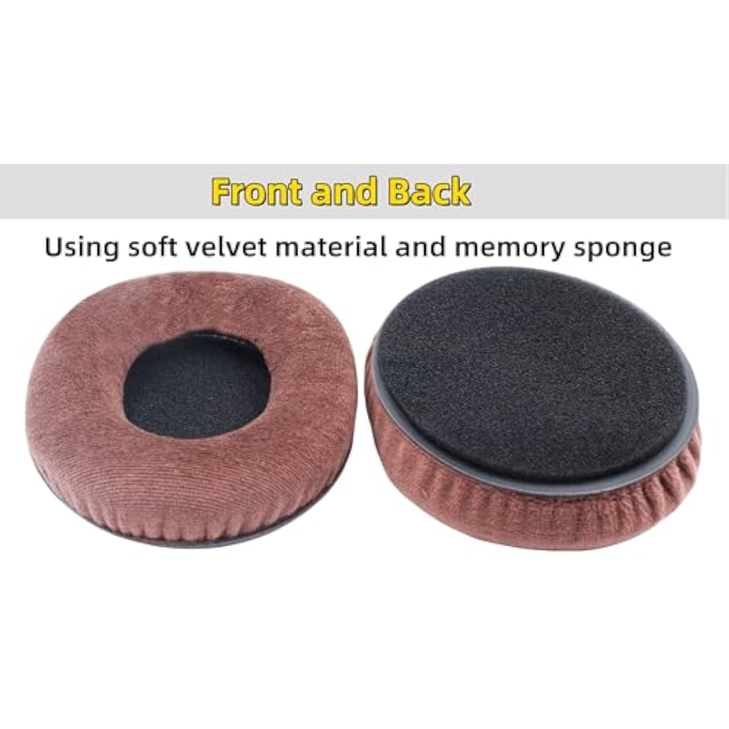 Replacement Ear Pads, Compatible With Sennheiser Hd598,Hd598Se,Hd598Cs,Hd595,Hd599,Hd599 Se Earphones,Earpads Cushions Are Made Of Soft Velvet Material And Memory Foam Sponge(Brown/Velvet)