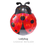 8Pcs Garden Party Foil Balloon Set For Kids Birthday, Ladybug Butterfly Mushroom Sun Balloons, Spring Fairy Theme Baby Shower Decorations