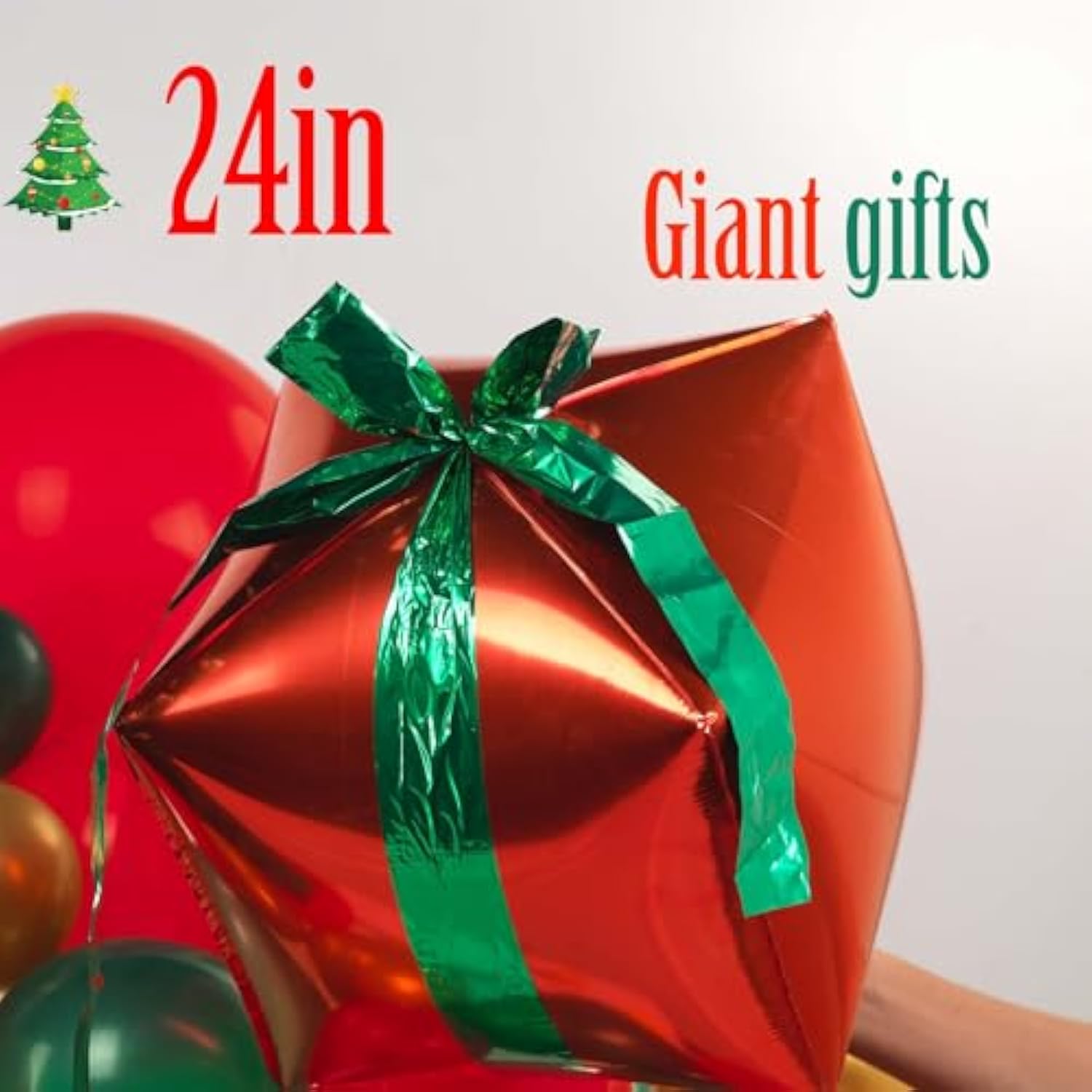 Merry Christmas Red Green Gold Balloon Garland Arch Set 100Pcs With Christmas Tree Santa Candy Cane Star Cookie Mylar Balloons For Winter Xmas New Year'S Eve Decoration