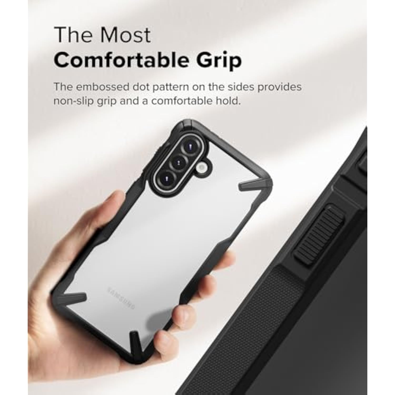 Ringke Fusion-X [Precise Cutouts for Camera Lenses] Compatible with Samsung Galaxy A56 5G Case and Galaxy A36 5G Case, Augmented Bumper Clear Heavy Duty Shockproof Protective Cover - Black