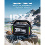 Speakers Bluetooth Wireless: 80W(Peak) Loud Speaker With Bass, 20H Playtime, Ipx6 Waterproof, Large Jobsite Speakers For Work, Outdoor, Workshop, Garage, Portable Speaker With Tws (Black)