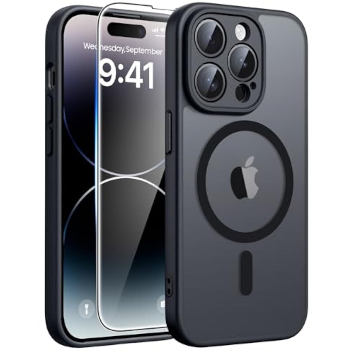 Black MagSafe Compatible Case for iPhone 14 Pro Max