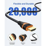 4K Hdmi Cable 6.6Ft 2-Pack, Hdmi To Hdmi Cable High Speed Hdmi Cord 2.0 Ultra