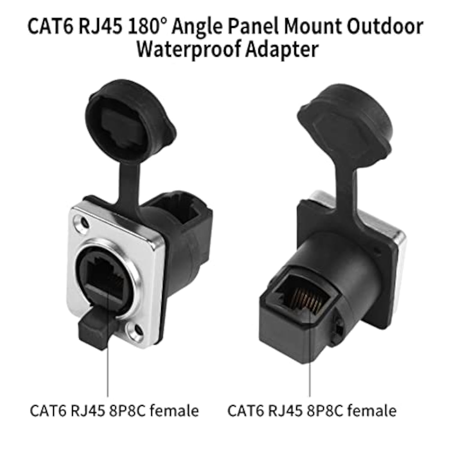 Rj45 Panel Mount Connector 90 Degrees Rj45 Interface Waterproof Sockets Connec