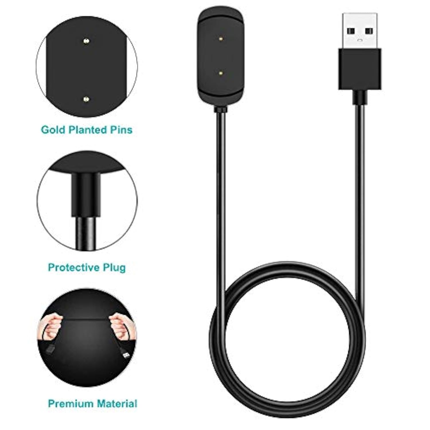 Charger Cable For Amazfit Gts Gtr T-Rex, Charging Cable With 3.3Ft Usb Cord For Amazfit Gts Gtr T-Rex Smart Watch [3.3Ft/1M]