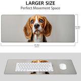 Beagle Large Mouse Pad, Gaming Mouse Pad, Non-Slip Rubber Base, Office Accessories, Desk Mat, Dog Mousepads For School, Work, Home Decor Gifts 31.5" X 11.8"